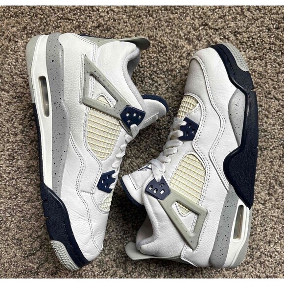 Nike Air Jordan 4 Retro Midnight Navy Size 6.5 Youth (Size 8 Women's) - Picture 8 of 9